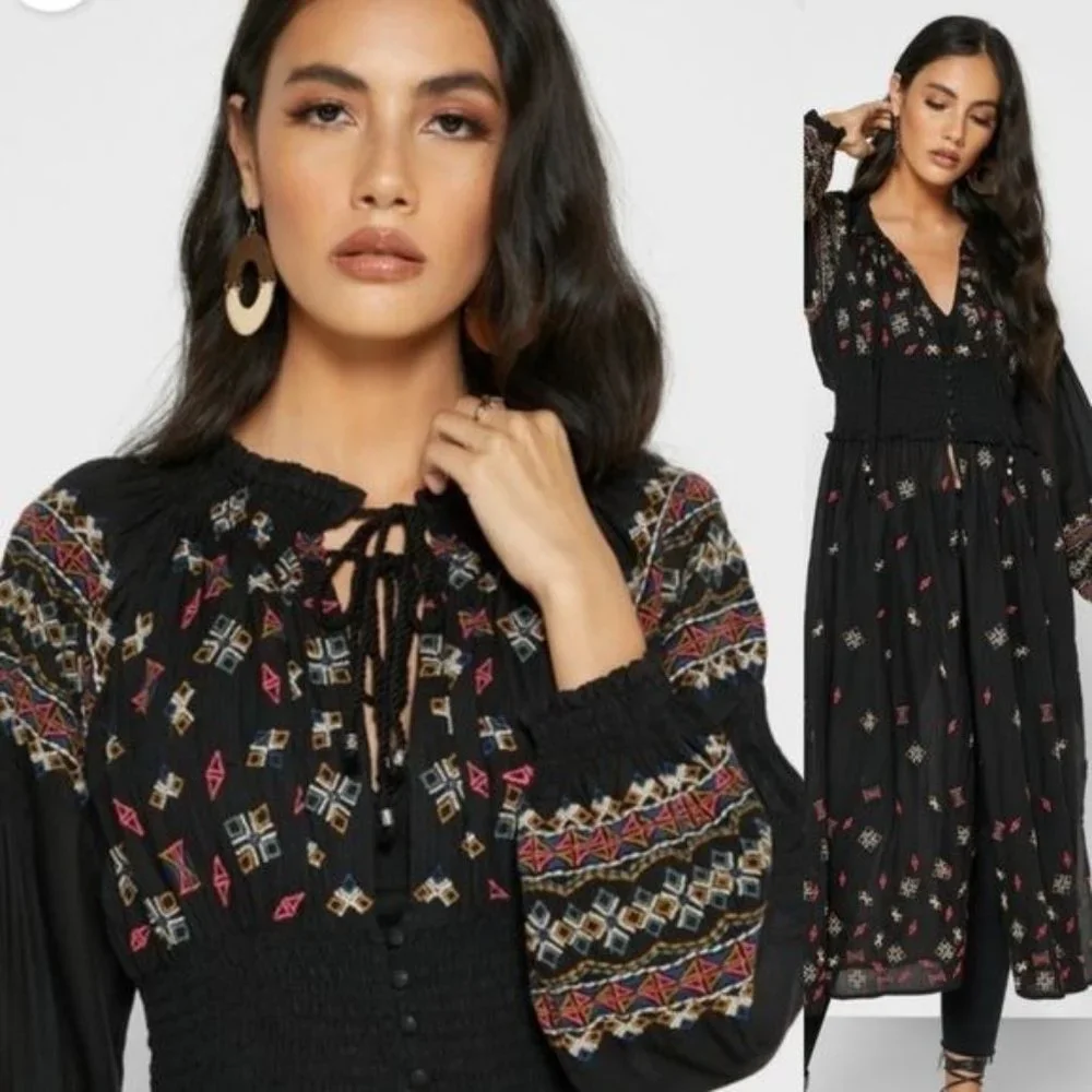 Free People Mykonos Embroidered kimono - Picture 3 of 9